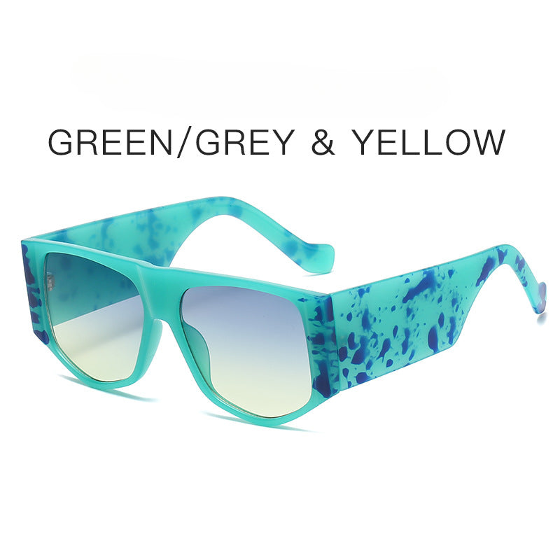 Wholesale New Large Square Frame Wide Feet PC Sunglasses